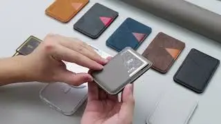 Luxury Leather Cellphone Magsafe Magnetic Card Holder For IPho