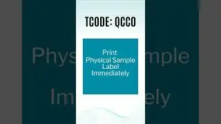 SAP QM | Print Physical Sample Label Immediately in SAP Quality Management | QCC0 | SP01