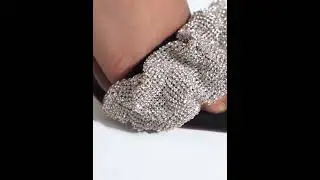 Crystal strap band square toe sandals