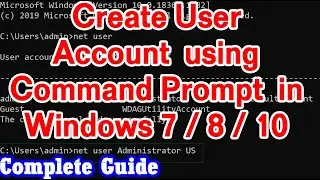 How to create user account using command prompt in Windows 7 8 10 | cmd user create    Hamro Academy
