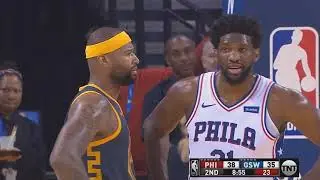 DeMarcus Cousins Trash Talks Joel Embiid Then Embiid Gets Angry After Cousins Stares Him Down!