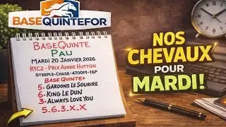 Pronostics PMU Quint&eacute; de Mardi 20 Janvier 2026