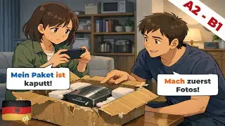 10 Deutsch Dialogen (A2-B1) | Deutsch lernen durch Hören | Wortschatz & Geschichten