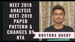 NEET 2019 Analysis | NEET-2019 Paper Pattern & Changes By NTA | Difficulty Level | NEET | NTA