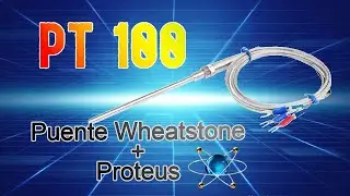 Cómo usar PT100 en Proteus con puente Wheatstone. Salida 0 a 5 volts