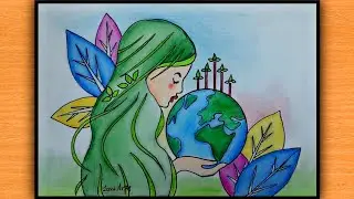 Save Environment Save Earth Save nature drawing  /Environment Day Drawing / Earth day drawing