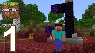 Minecraft: PE - Gameplay Walkthrough Part 1 - New Survival World (iOS,Android) No commentary