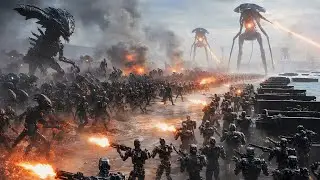 T-800 Terminators vs 4 MILLION Aliens, Predators & Zombies - Ultimate Epic Battle Simulator 2