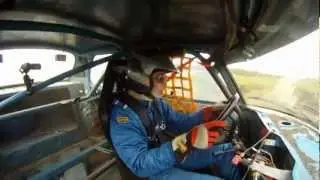 Bilcross Elverum: Co-driver Eriksen ratter Saab!