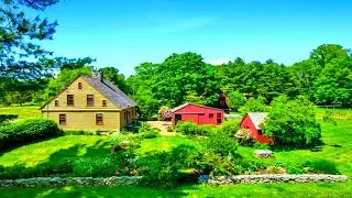 Connecticut 266 Years old Farmhouse For Sale | Waterfront Cabins+Basement+Garag|4+acres