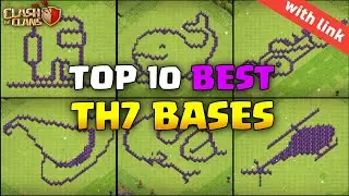 Top 10 Best TH7 Funny/Troll/Art Bases 2024 | Town Hall 7 Best Artistic Bases Copy Link