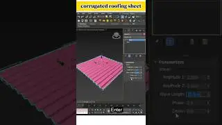 corrugated roofing sheet modeling #sunilrawat3d #archviz #3dart #3ds #3dsmax #3danimation #modelingb