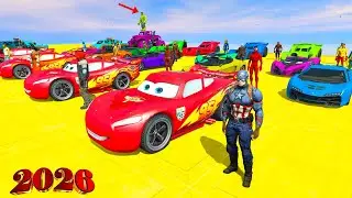 GTA 5 This Ramp Breaks Heroes 😱🚗 | Spider-Man, Goku, Batman & Deadpool (2026)