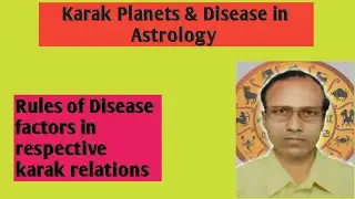 Karak Planet and Disease in Astrology with Example.