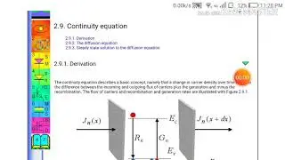 Continuity equation for electrons and holes Electronics