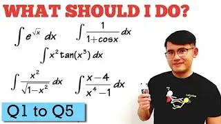 What Integration Technique Do I Use? Q1 to Q5  (trig sub, u sub, DI method, partial fraction) calc 2