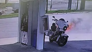 Why you don't smoke while filling your Harley with gas