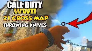 21 CROSS MAP THROWING KNIVES in COD WW2!! MOST CROSS MAPS in CALL OF DUTY HISTORY!!