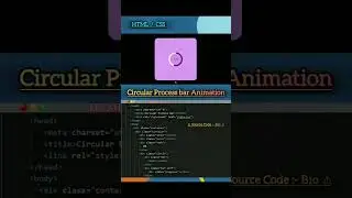Circular process bar animation in html css.
