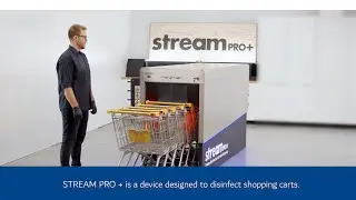 STREAM PRO + disinfection tunnel for shopping trolleys and shopping baskets