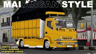 SIMPLE MBOIS🔥 || SHARE MOD TRUCK CANTER MALANGAN STYLE LIVERY COSTUME || MOD BUSSID TERBARU