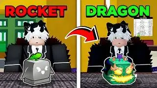 Trading From Rocket to Dragon in BLOX FRUIT Roblox!