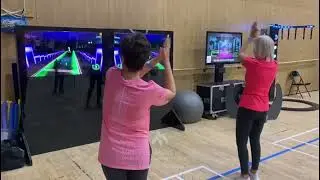 iWall digital fitness at Watford event - Contact Mindful Movements