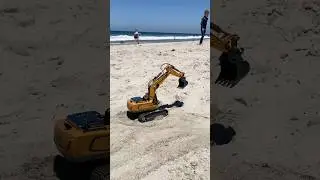 Excavator on the beach 🚧 #excavator