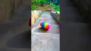 Crazy Orbeez Bottle Drop Down Stairs | Super Satisfying ASMR