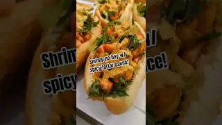 Shrimp po boy w/ spicy tartar sauce!#shrimppoboy #cajun #louisianalife #foodie #food