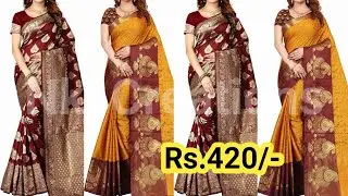 Latest Silk Saree Designs With Price | Designer Party Wear Sarees 2021 | Beautiful Silk Saree design