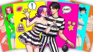 Prison Break: Love Edition! 💘🚔 HUNTRIX RUMI x SAJABOYS JINU - KPOP DEMON HUNTERS | Sticker Book DIY