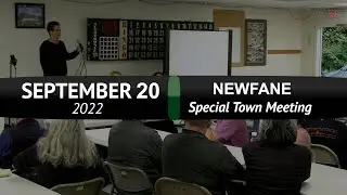 Newfane Town Meeting: Newfane Public Vote 9/20/22