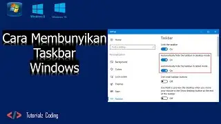 Cara Menyembunyikan Taskbar Secara Otomatis Windows Terbaru (100% Work )