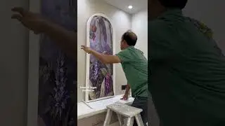 Custom Made wallpaper Installation #ytshorts #home #shorts