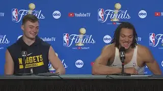 Aaron Gordon & Christian Braun Postgame Interview | Denver Nuggets blowout Miami Heat 109-94
