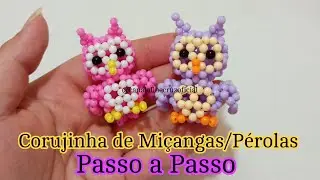 Corujinha de Miçangas/Pérolas- Passo a Passo #viralvideo #diy #artesanato #criadordeconteudo 