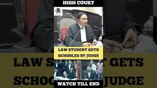 Law Student Gets Schooled by Judge #judge #lawstudent #highcourt #shortvideo