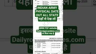 army agniveer physical date out 2025 #armyphysicaldate2025 #armyphyysicalexam2025 #agniveerarmyfinal