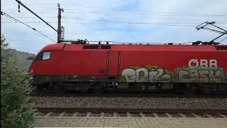 &Ouml;BB 1116 mit Graffiti und Dostos 4K