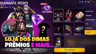 CORREE!! PEGUE SUA SKIN, LOJA DOS DIMAS ROXO, GELO GR&Aacute;TIS, CONJUNTO FFWS? E MAIS NOVIDADES FREE FIRE