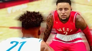 CRAZIEST ALL STAR GAME | HALFCOURT SHOT LIKE STEPHEN CURRY | BREAKING RECORDS | NBA 2k17 MyCareer