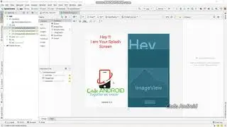 SPLASH SCREEN || ADDING AN IMAGE TO THE APPLICATION || ANDROID STUDIO || CODE ANDROID || JEEVAN R