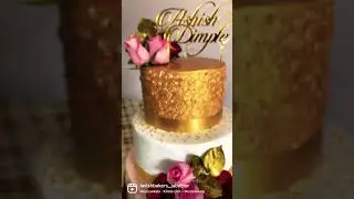 Amazing three tier wedding 👰 cake 🎂 #cake #cakedesign #pineapplecake #weddingcake #shorts
