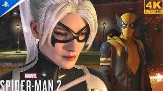 Black Cat Vs Spider-Man Wolverine Suit Escape To Paris - Spider-Man 2 Miles Morales Vs Black Cat
