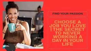 Choose a Job You Love | The Secret to Never Working a Day in Your Life