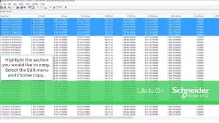 Exporting ION Setup Log Data to Excel | Schneider Electric Support