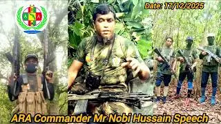 Arakan Rohingya Army ARA Commander Mr Nobi Hussain Speech for Jihad |Date:18/12/2025