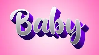 Photopea Online Editor - Baby Text Effect