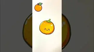 🍊 How to draw an Orange / Easy Line Art - Million Ideas! #easy #draw #coloring #painting